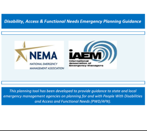 NEMA-IAEM Disability AFN Emergency Planning Guide 2015